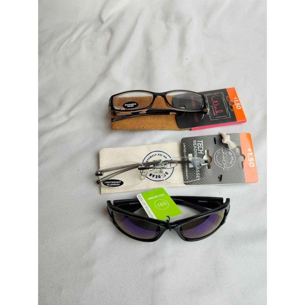 ICU Eyewear Bundle 3 Pairs +1.50 Reading Glasses & 1 Pair Kids Sunglasses NWT